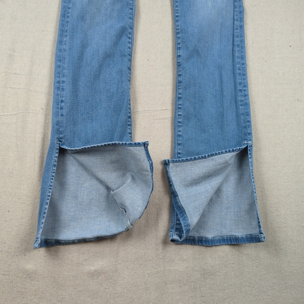 Frame Jeans Womens 28 Blue Le Super High Mini Boot Cut Stretch Split Cuff - Picture 4 of 16